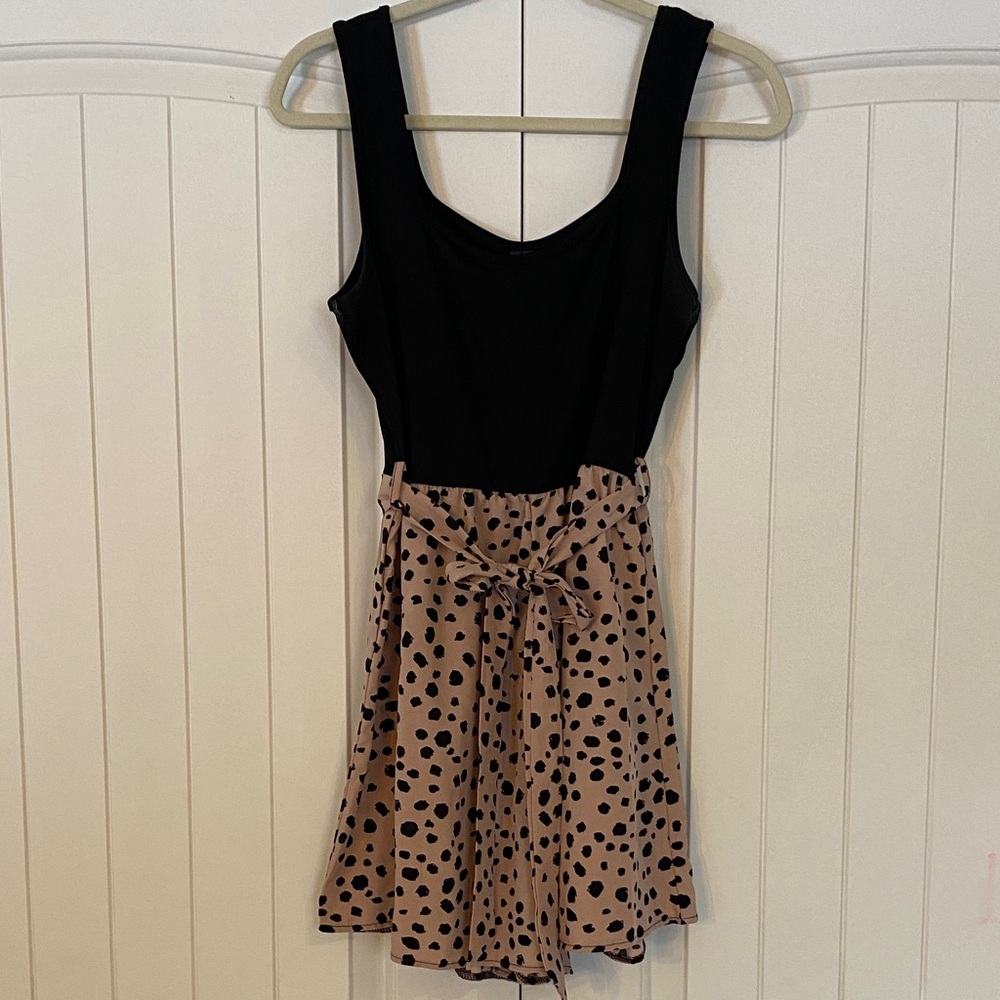 SHEIN Black and Tan Romper